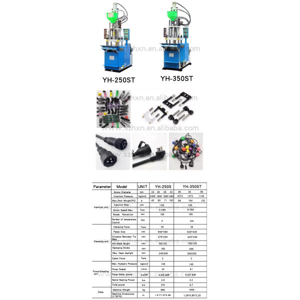 VERTICAL YH-550ST 55t Injection Molding Machine for Wire Harness Connector Cable Insert