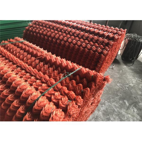 Chain Link Fence mesh 2.5" x 2.5" PVC and PE coated Orange Color Diameter 8gauge/4.00mm