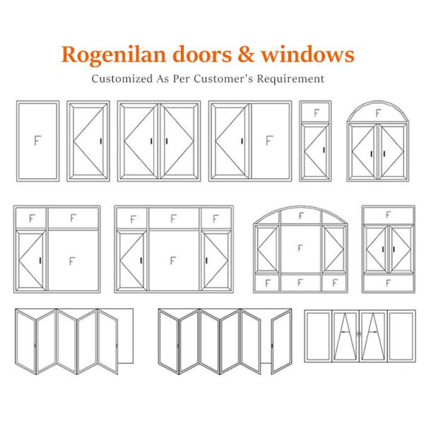 Double Hung Sash Aluminum Up Down Sliding Windows Vertical Style
