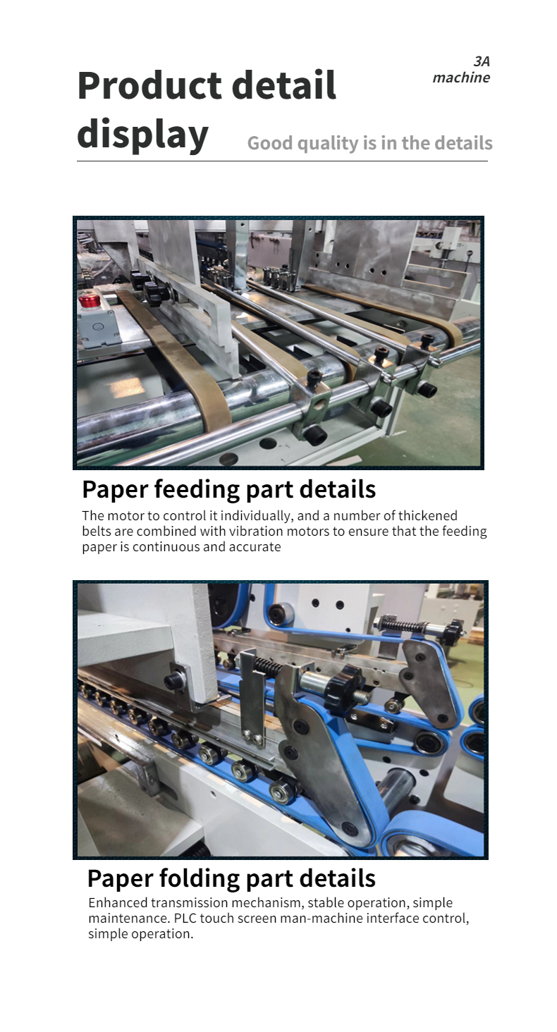 Video Feedback Semi Auto Folder Gluer Machine for Timely Delivery and Side Glue Folding