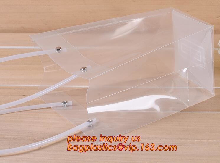 Promotional customized high quality soft loop plastic cloth bag,manufacturer custom soft loop handle polyethylene PE pla