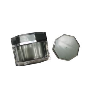 China 50g 120g 150g 200g Octagonal Shape Acrylic Cream Jar for End Cosmetic Packaging OEM/ODM wholesale