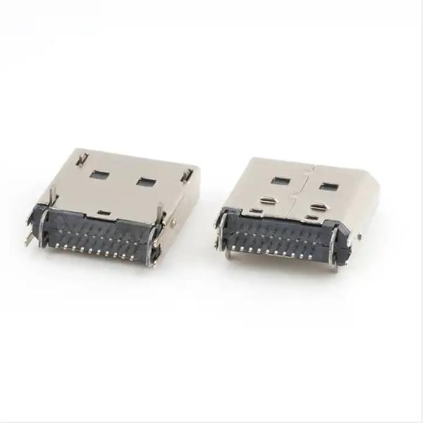 Gold Plated Displayport DP Male Connector for 1.6MM PCB DP 20Pin Male Connector