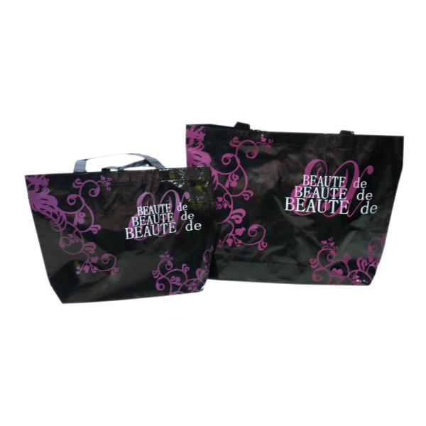 75g Black Shining Coated Non Woven Carry Bag, Environment Friendly Custom Recyclable Bags