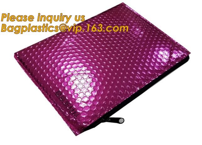 Cosmetic Slider Zip lockk Bubble Bags Bubble Slide Pouch,Zip lockk esd bubble bag bubble packaging wrap cosmetic pouch slide