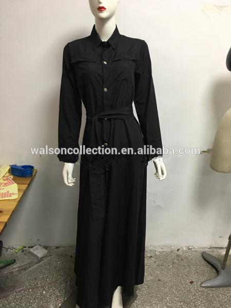 copy2018 Autumn and Winter Women Long Dress Casual Long Sleeve Slim Dress Ladies Fashion Botton Maxi Long Dress2