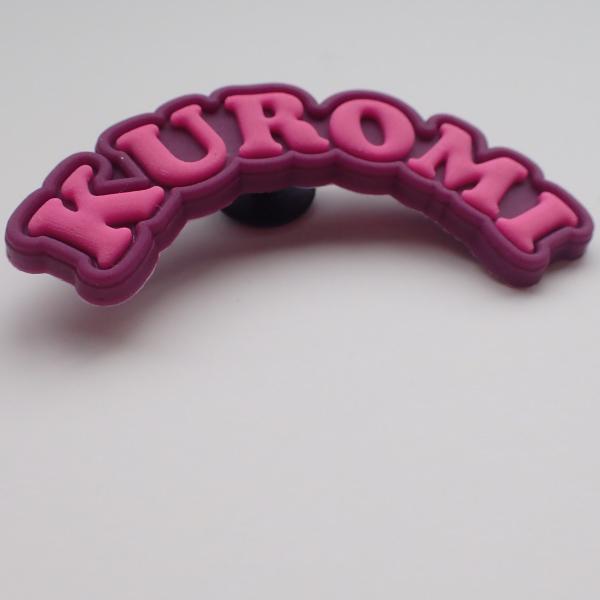 Quality Slippers Silicone Badge PVC Rubber Patch Using Buckle On Technics for sale