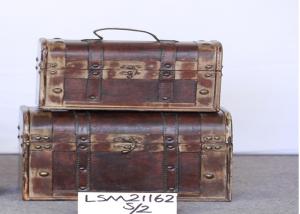 Unfoldable L30x21 Rustic Storage Trunk For Dining Room