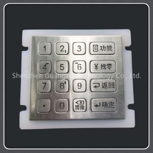 China 16 Keys Backlit Numeric Keypad For Vending Machine Sus 304 Stainless Steel Material wholesale