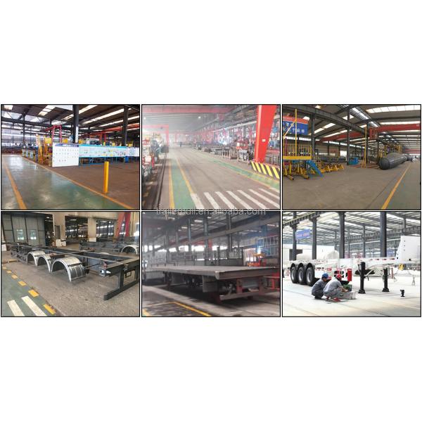 Cargo Transportation 40ft 2 Axles Versatile Flatbed Semi-Trailer Max Payload 000 kgs