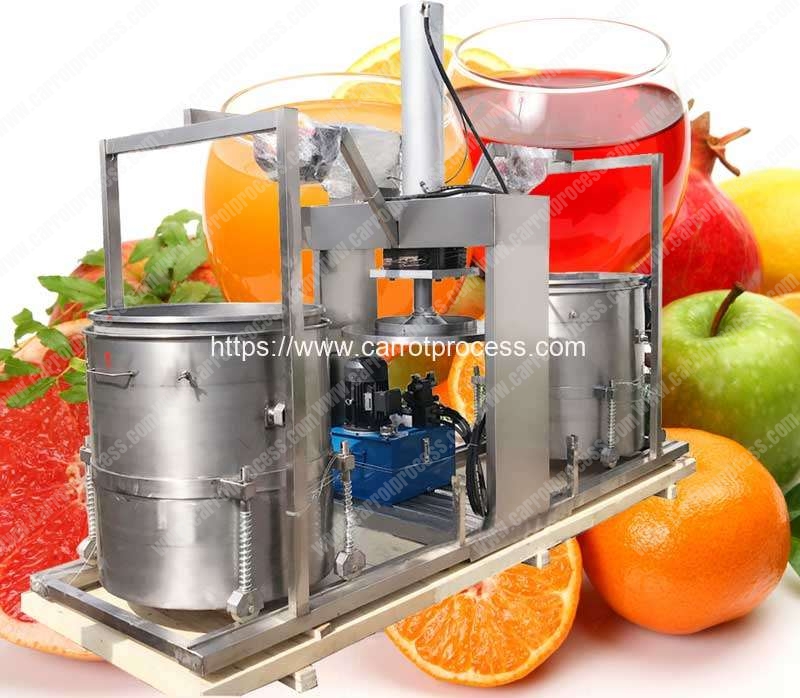 Double-Drum-Hydraulic-Type-Carrot-Juice-Pressing-Squeezing-Machine