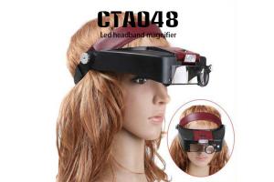 Headband Magnifier Lamp Magnifying Glasses Loupe 10 With 2 LED Light Visor
