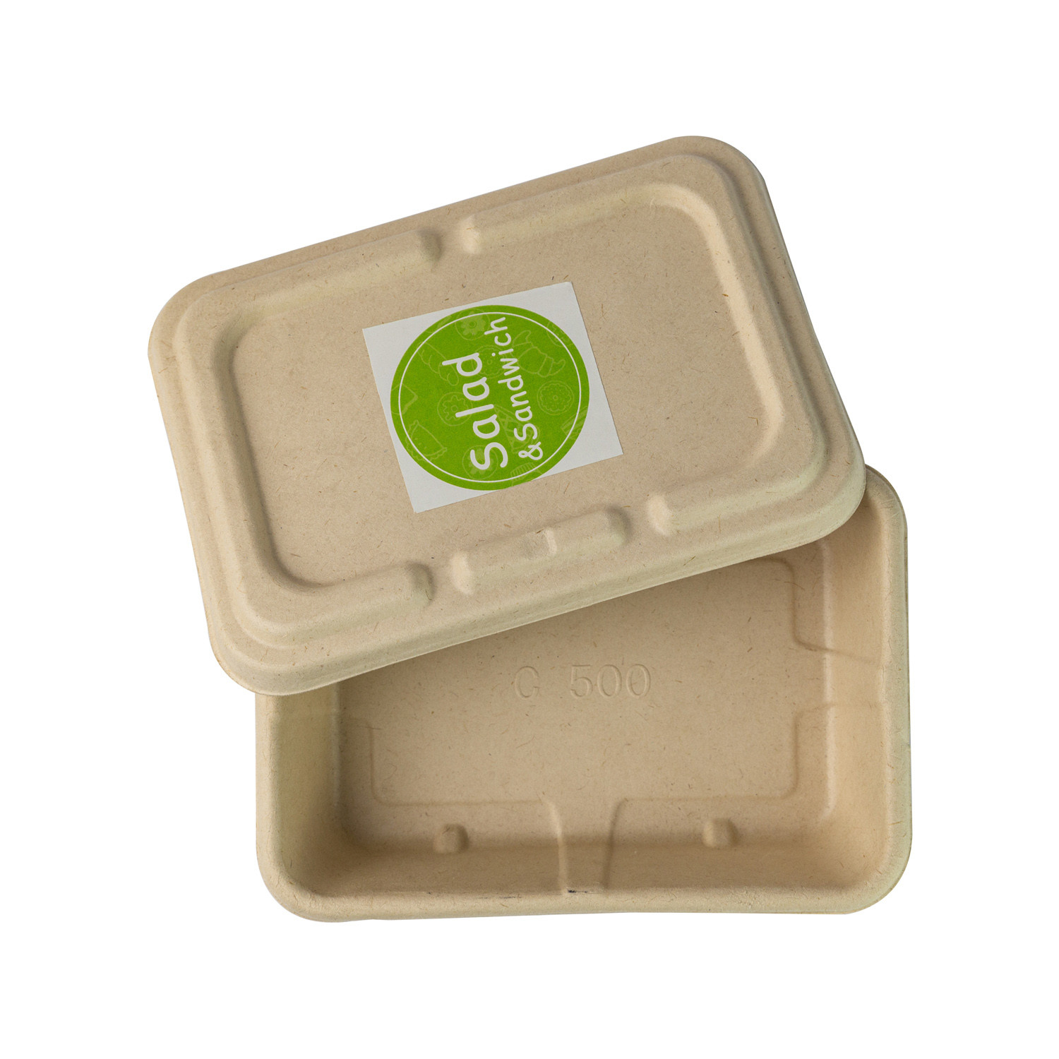 Biodegradable Paper Pulp Lunch Container, Sugarcane Bagasse Food Container, Disposable Tableware