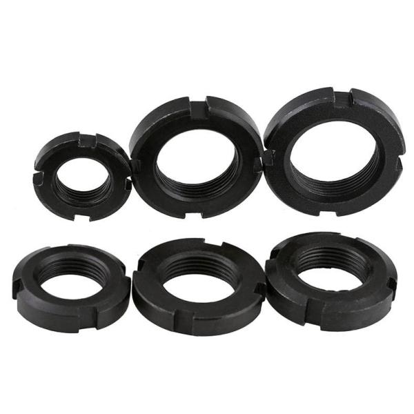 Quality M10-M52 Grade 4.8 Alloy Steel Black Oxide Lock Nuts For Metal Conduit Fittings for sale