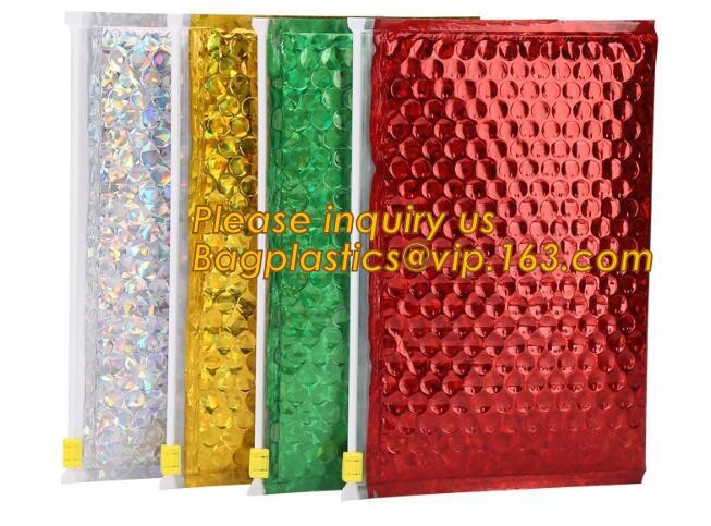 Flat Envelopes Zip lock Bubble Bag, Low Price Most Popular Bubble Slider Bag,Plastic PE Material Mailer Slider Air Ziplo