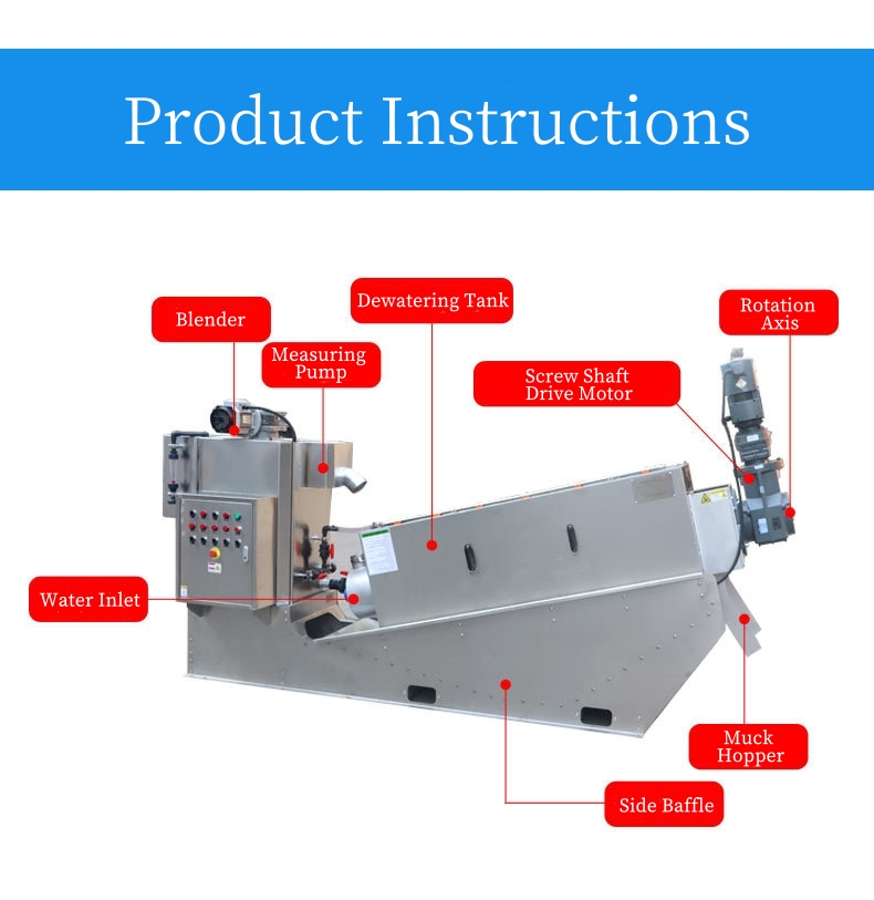 Revolutionary Oily Sludge Dewatering Machine Multi-disc Spiral Geotube For High Capacity Palm Oil Mill