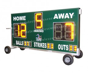 20'' 500mm Height Portable Baseball Scoreboard With Wheel Moving Stand