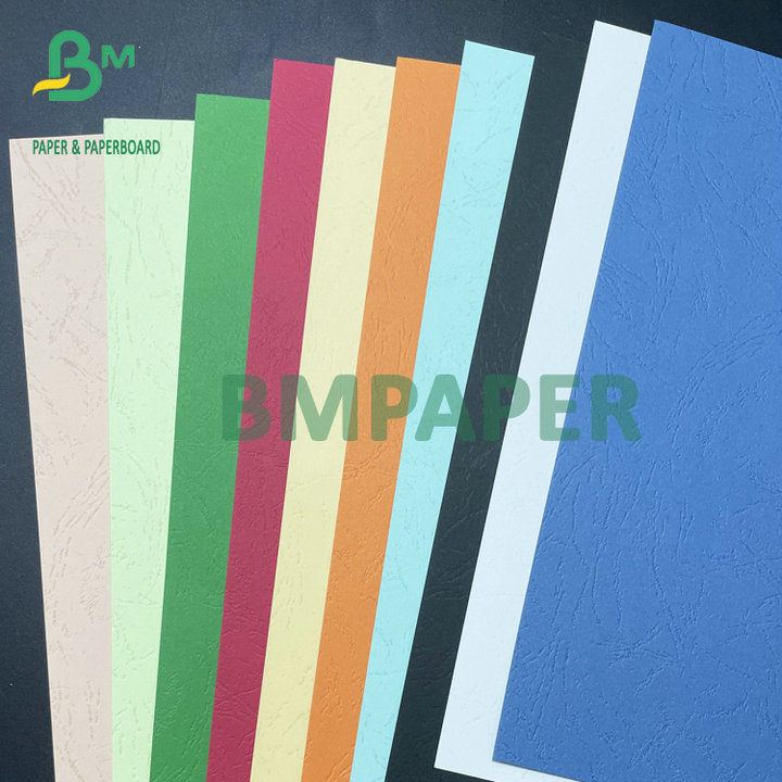 Colour Leather Grain Board Embossed Binding Cover 180g 230g 250g For File Folder