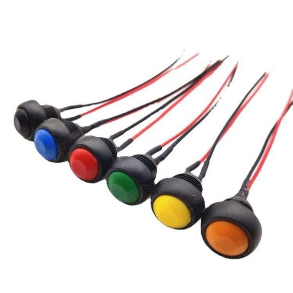 Quality Wintai-Tech Push Button Horn Switch 12v Push Button Starter Switch 12mm Momentary Push Button Switch With Cable Assembly for sale