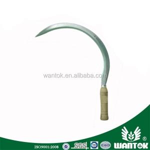 China 45 Steel or Rail Steel Blade Material SI45 Sickles with Wood Handle wholesale