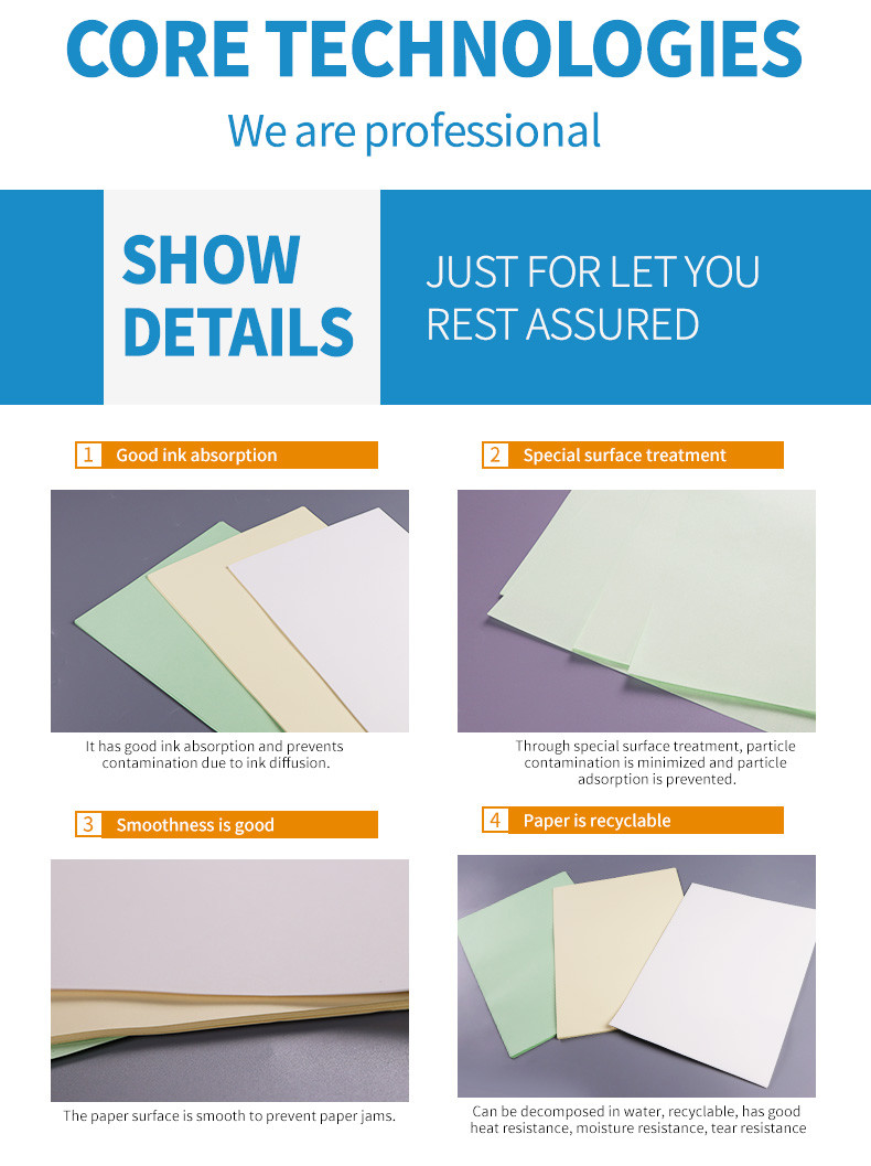 Anti Dust Free A4 Size ESD Printing Paper For ISO 3-7 Critical Environments