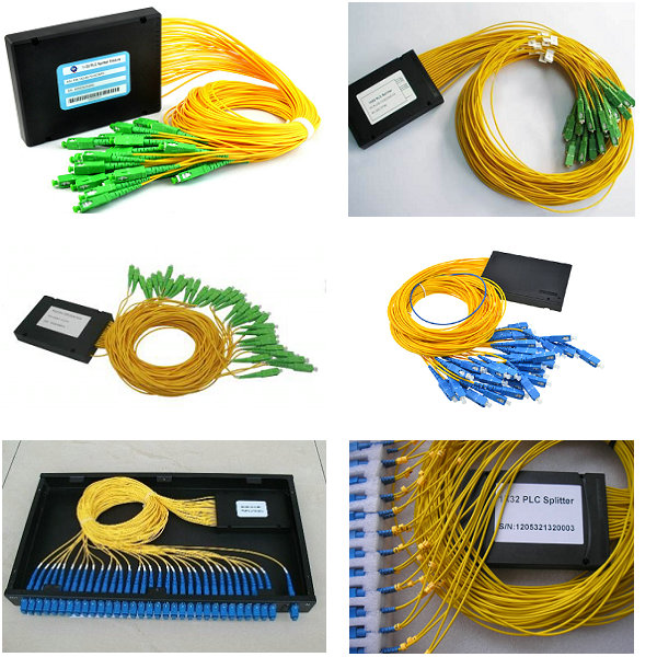Outdoor 2 Way PLC Optical Splitter , Planar Lightwave Circuit Splitter