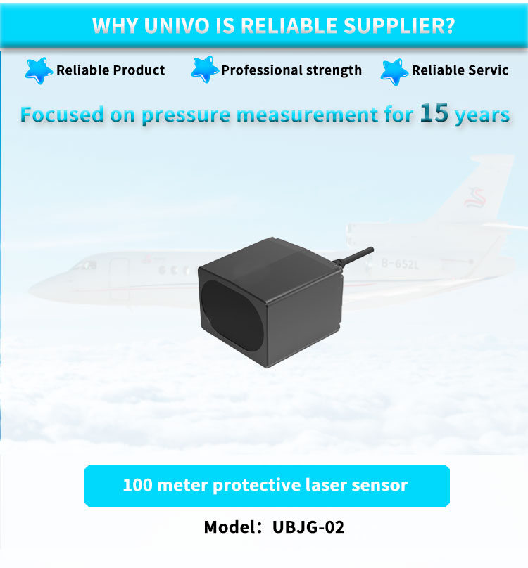 High- UNIVO UBJG-02Y 0.1-180m Lidar Position Sensor for Accurate Distance Measurement