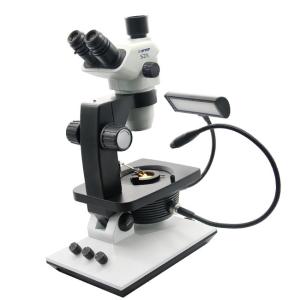 China 10x - 67.5x Trinocular Gem Microscope With Darkfield Attachment For Diamond Testing wholesale