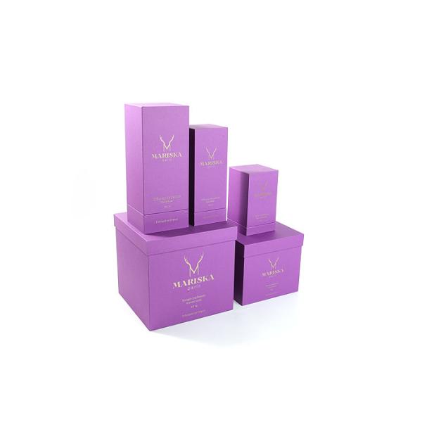 Different Size Candle Packaging Box With Inlay Luxury Custom Recycled