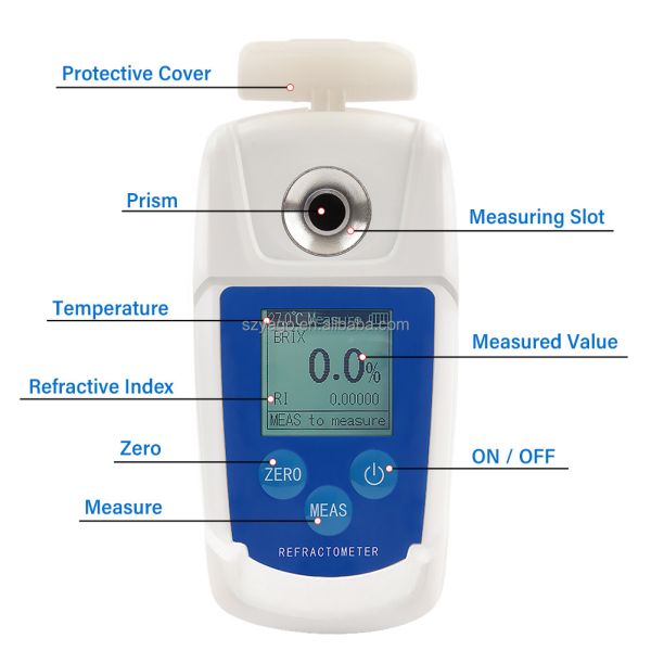 Digital Brix Refractometer side view