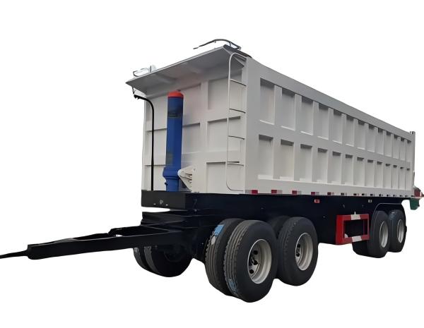 Quality 3-Axles Payload 30tons Hydraulic Rear Dump Draw Bar Farm Trailer Full Trailer for sale