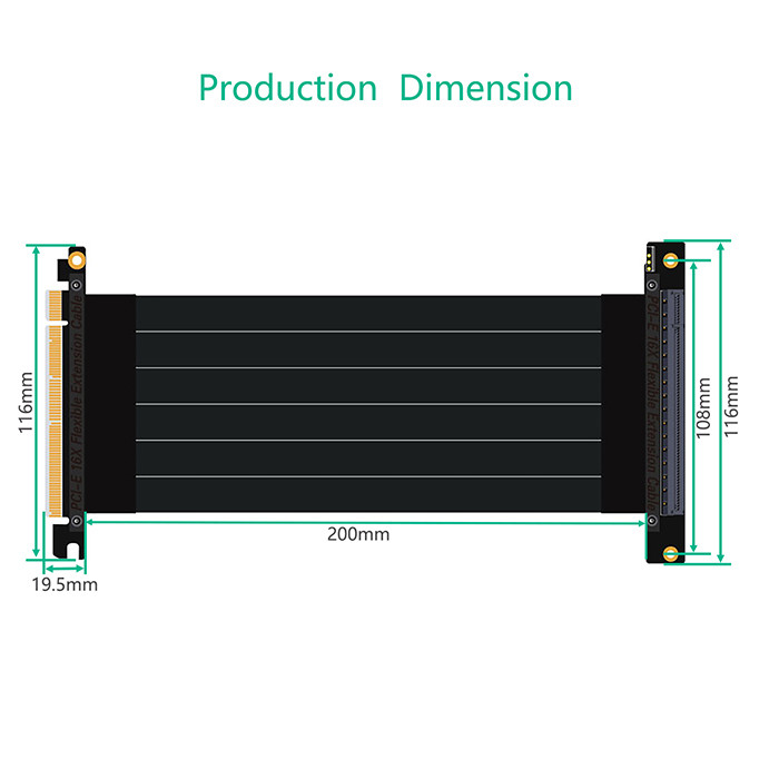 PCI- E 3.0 16X Graphics Card Vertical Kickstand With RGB LED Light And PCI-E Extension Cabl