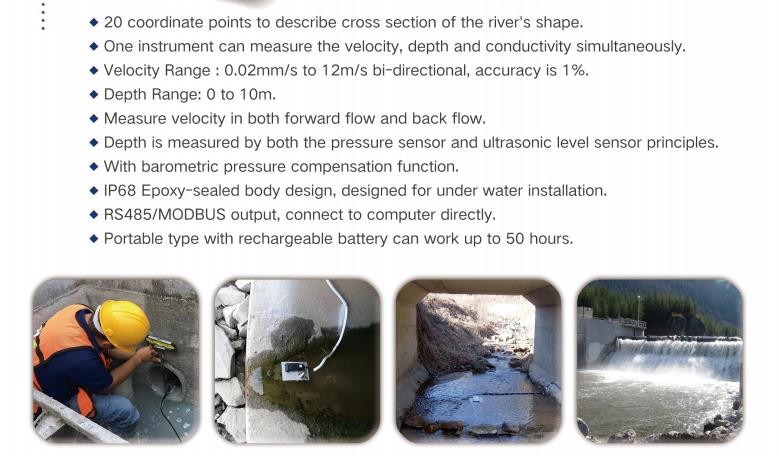 Doppler IP68 Area Velocity Flow Meter