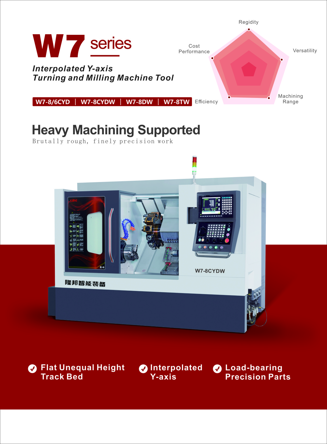 Horizontal 3 Axis Mini Cnc Lathe Machine Cnc Turret Lathe With Grease Lubrication