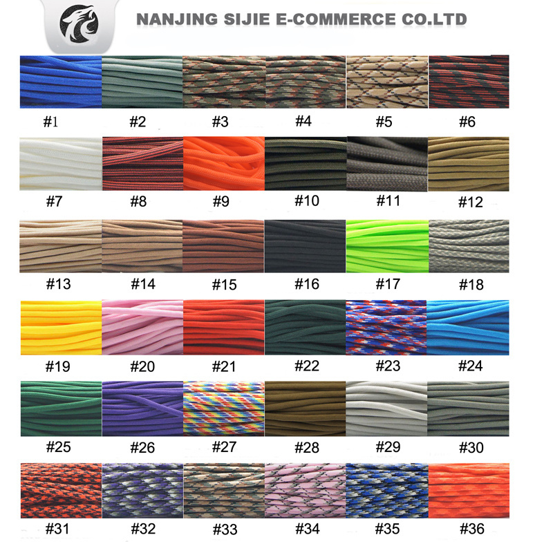 550lb Paracord Cord Parachute Cord Rope Typeiii 7 Strand Nylon Cord