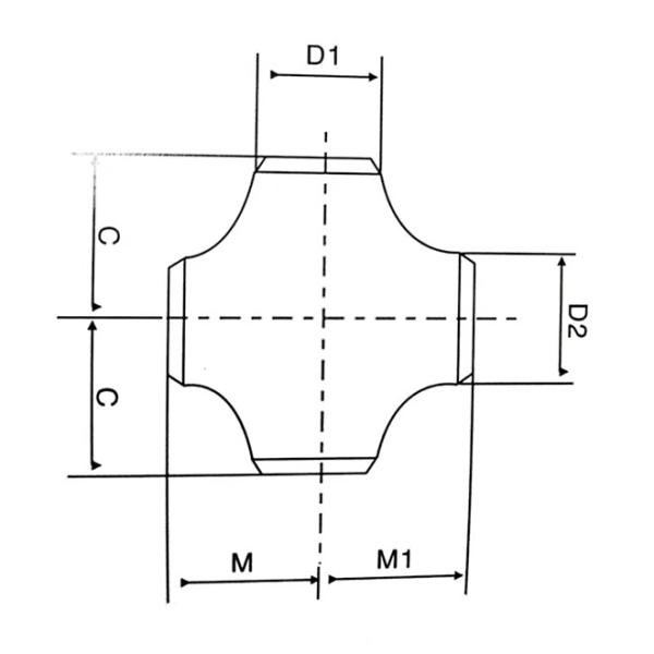 manufacruer Forged Titanium pipe Fittings DN15 titanium cross tee