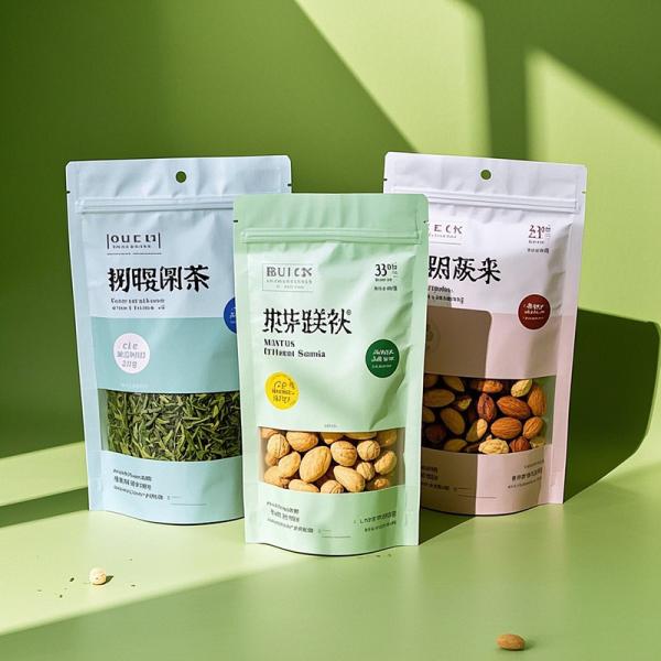 Quality Stand Up Zipper Lock Snack Bags 3 Layer Aluminum Foil Laminated for Chips Nuts Custom Printing OEM Service for sale