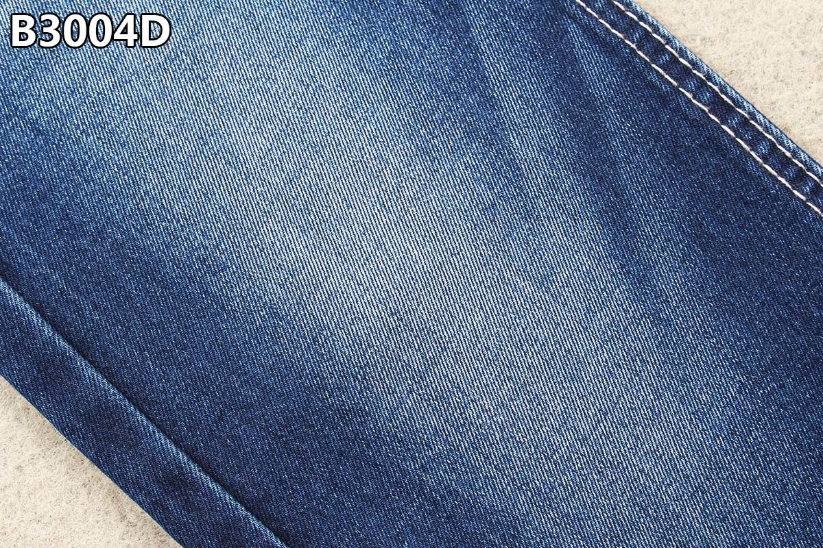 65C 33P 2S TR Cotton Polyester Spandex Denim Fabric Siro Spun OA Yarn With Slub