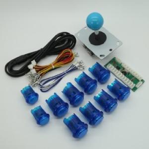 China USD18.95---Arcade DIY Parts USB Encoder + 1Joystick + 10 Illuminated Push Buttons MAME blue color wholesale