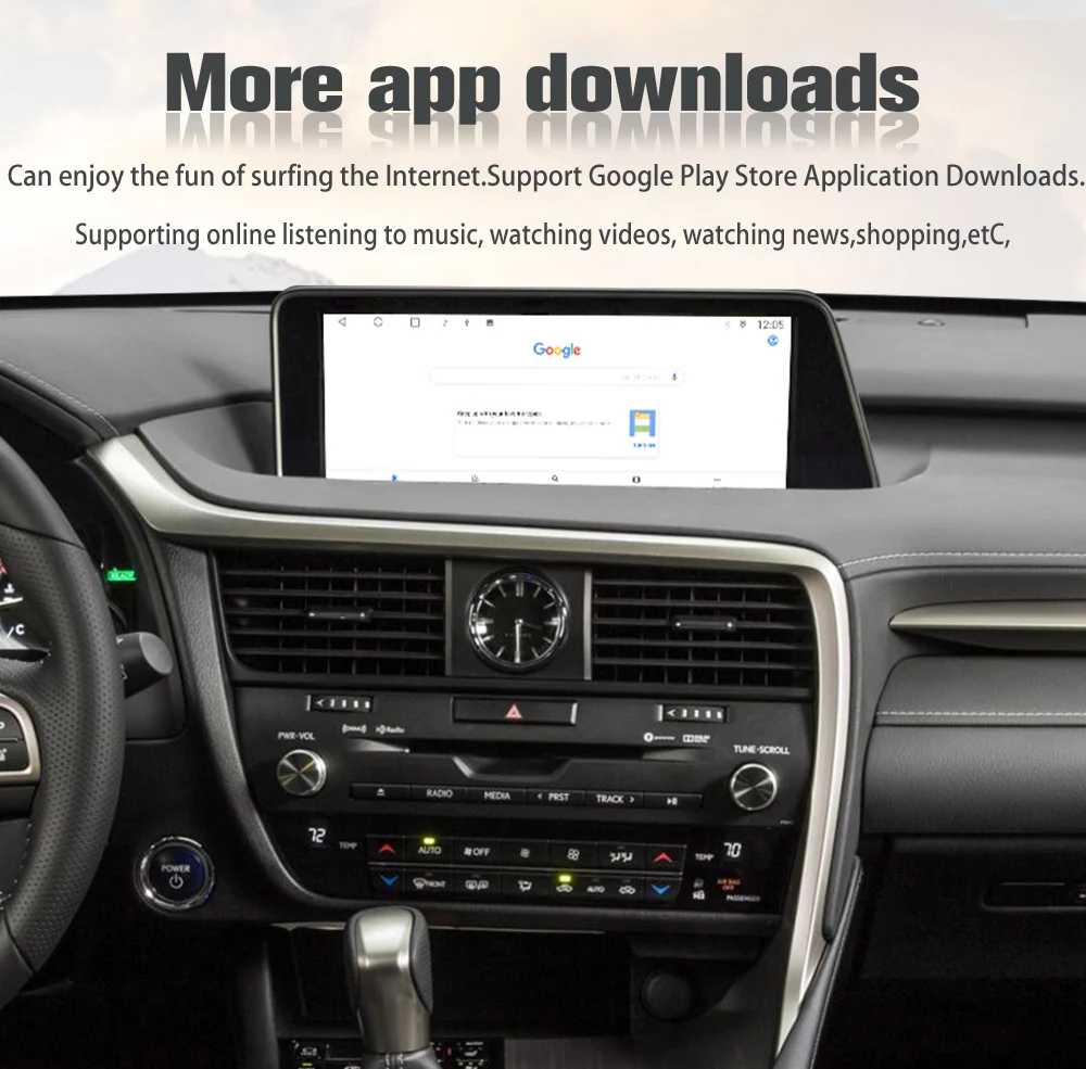 2016-2019 Lexus Aftermarket Stereo Radio System For RX RX200 RX350 RX450 WIFI 4G