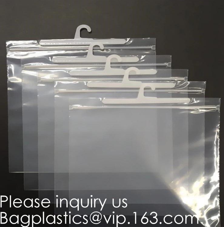 PVC/EVA Plastic Cloth Underwear Hanger Packaging Bag With Snap Button,Eco-Friendly Pvc Pvc/Eva Hook Garment Bag,Customiz