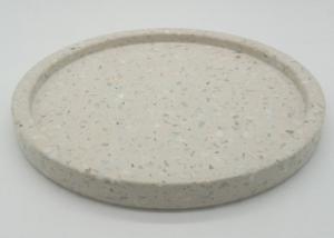 Terrazzo Stone Serving Tray , Kitchen Serving Trays Beige Smooth Surface