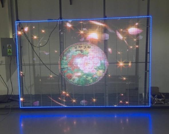 Quality AC85V Transparent LED Video Wall Screen RGB Led Window Display Screen for sale
