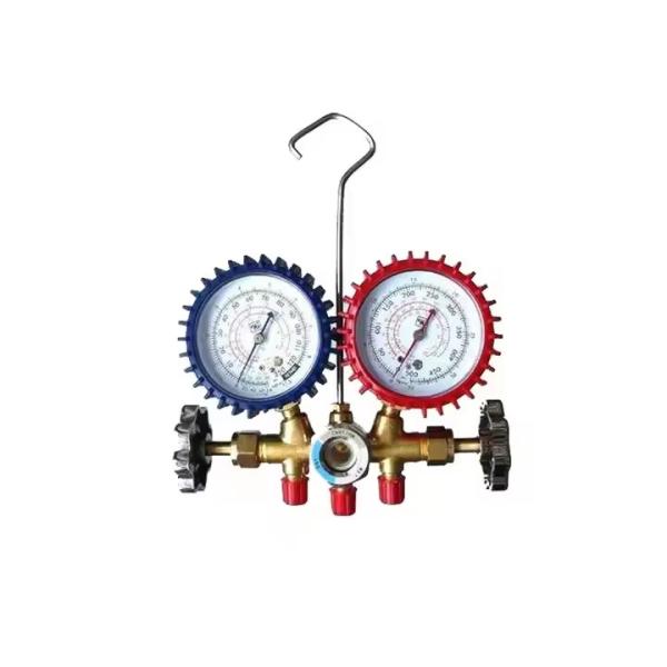 Quality AC Double Digital Manifold Gauge R134A R410A New Condition Valve With Sight Glass for sale