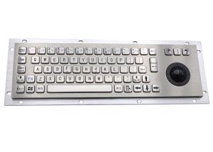 China 40counts/Mm IP65 SS304 Industrial Metal Keyboard With Trackball wholesale