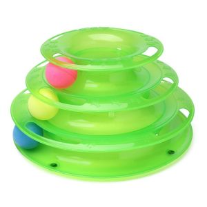 Pet Three Layer Turntable Track Cat Toys Interactive