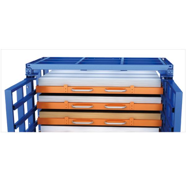 Roll Out Metal Structure Rack Heavy Duty Manual Horizontal Sheet Metal Storage Rack Industrial Use