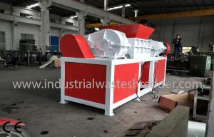 China Automatic Dual Shaft Solid Waste Shredder Low Noise For Plastic Drum wholesale