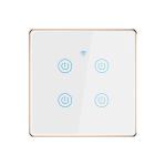 EU Standard Tuya Smart Switch 2 Gang LED Sensor Light Voice Control Wifi Smart