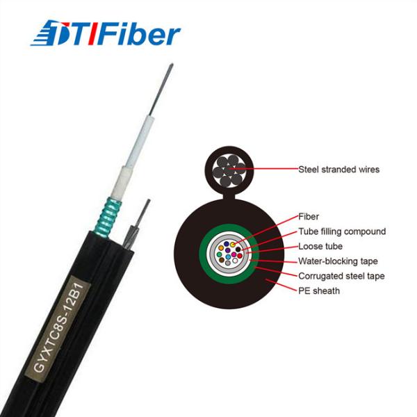 GYFTC8S FRP SM G652D Aerial Figure 8 Fiber Optic Underground Cable 2 - 144 Core